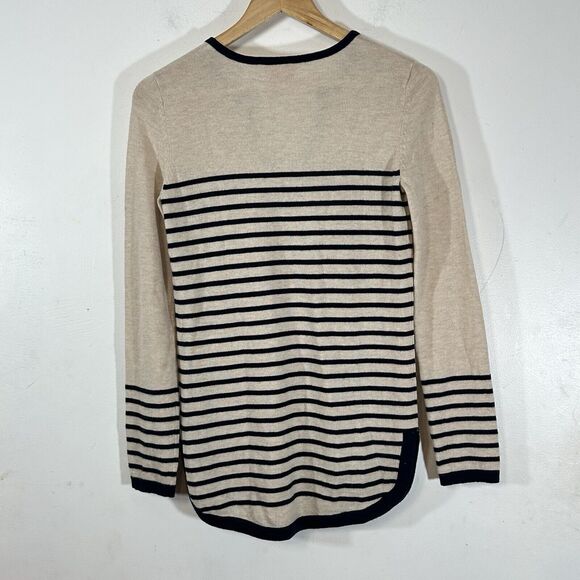 TORY BURCH Odessa Striped Tunic Top Womans size XS Wool Cashmere Blend - Picture 3 of 7